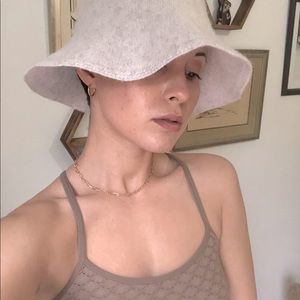 Knitted wool bucket hat